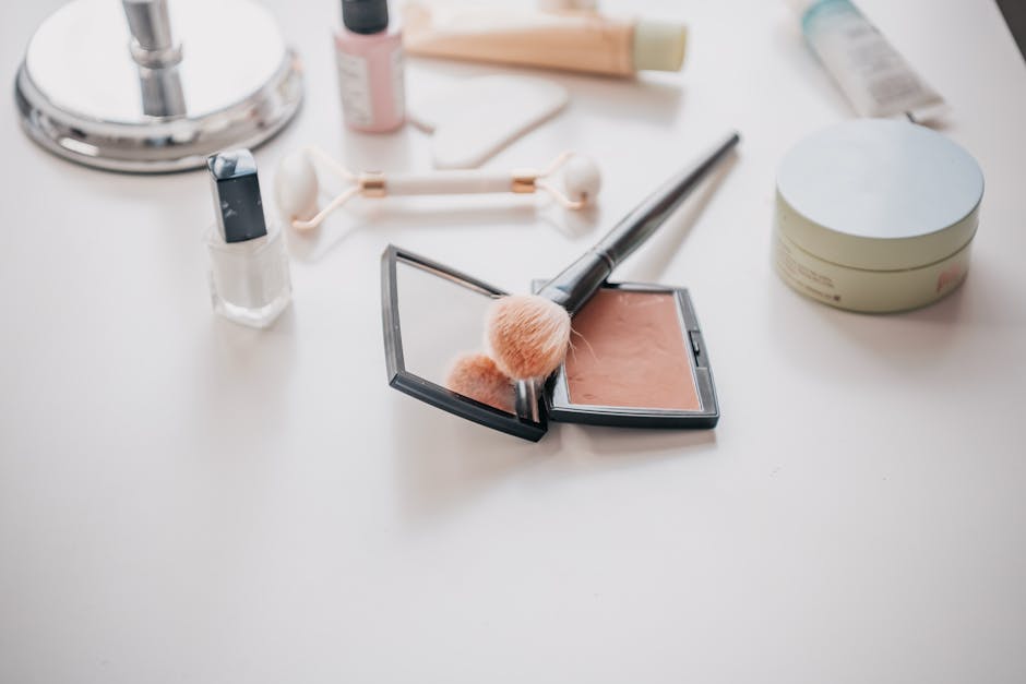 A skincare brand display featuring ingestible-beauty supplements